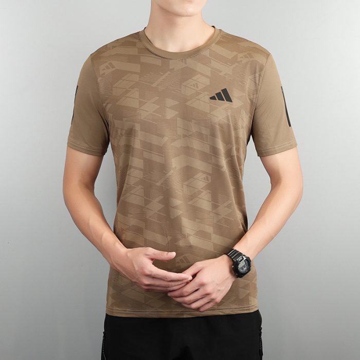 T-Shirt Adidas – Marron Motif