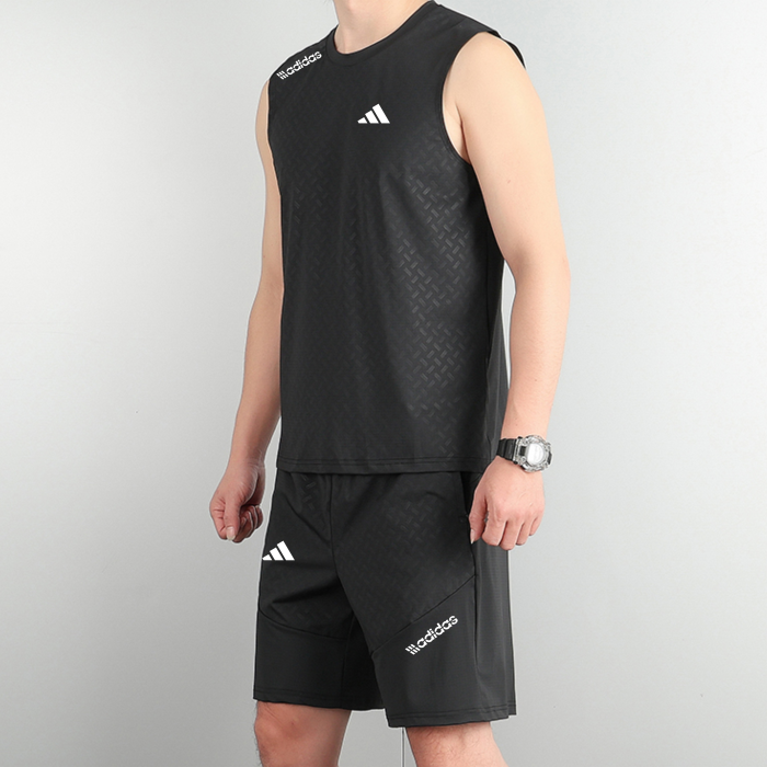 Ensemble Adidas Sans Manche – Noir