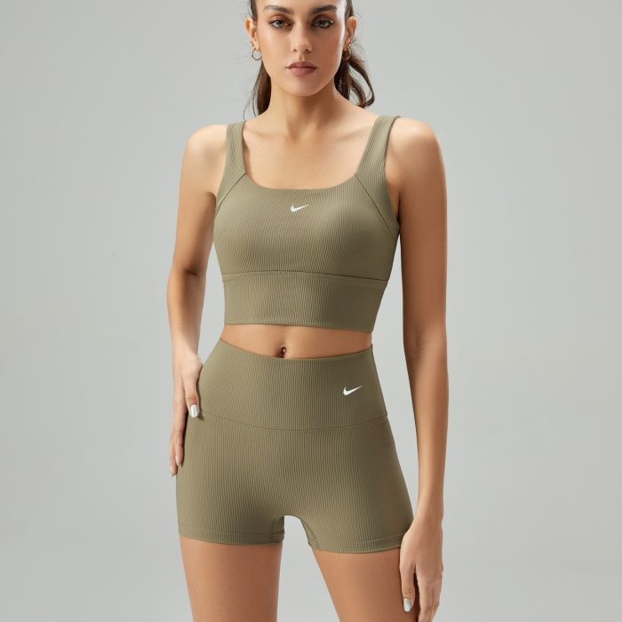 Ensemble Legging Nike - Vert Militaire