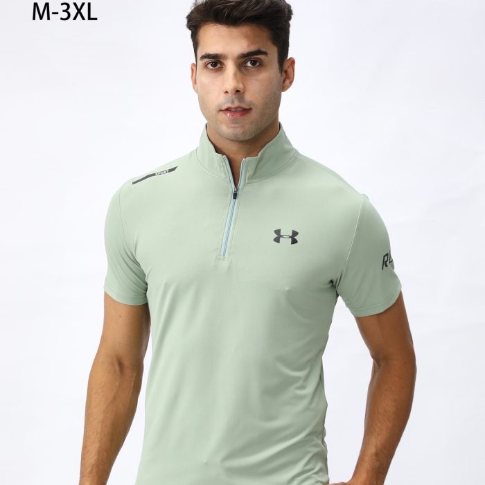 T-Shirt Under Armour 1/4 Zip - Vert Pastel