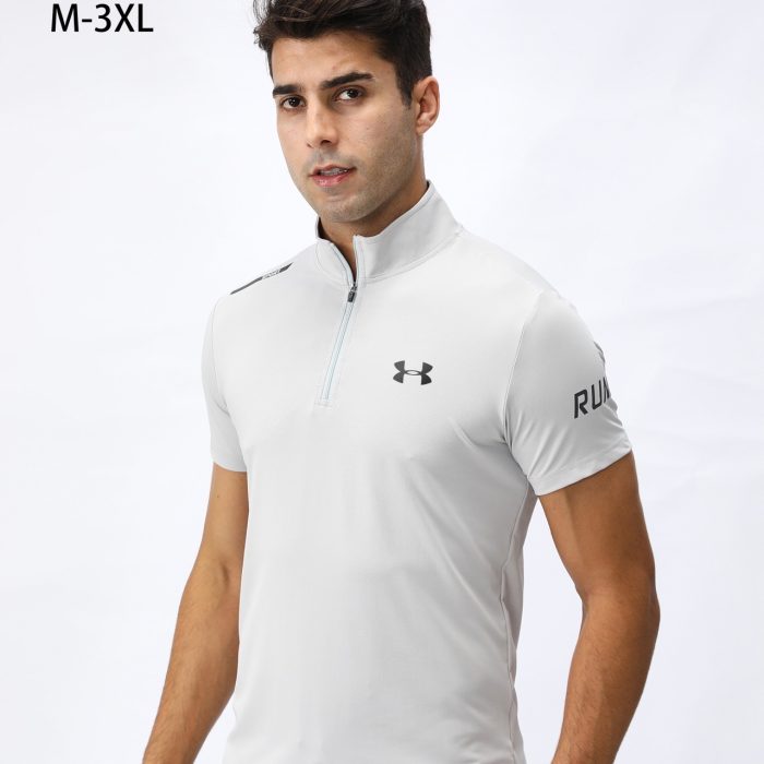 T-Shirt Under Armour 1/4 Zip - Blanc