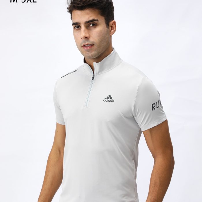 T-Shirt Adidas 1/4 Zip - Blanc