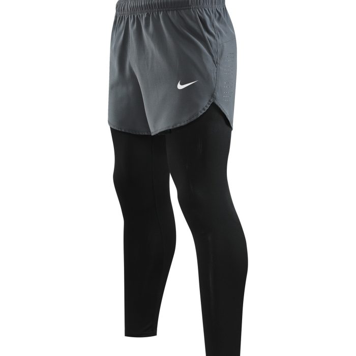 Short de Compression 2en1 Longues Nike - Gris