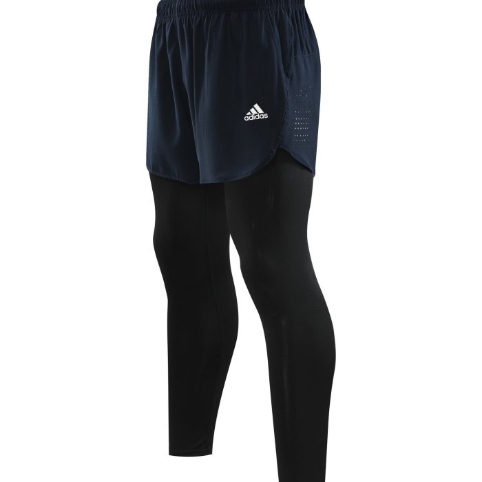 Short de Compression 2en1 Longues Adidas - Bleu