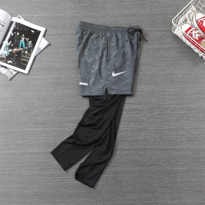 Short de Compression 2en1 Longues Nike - Gris/Motif