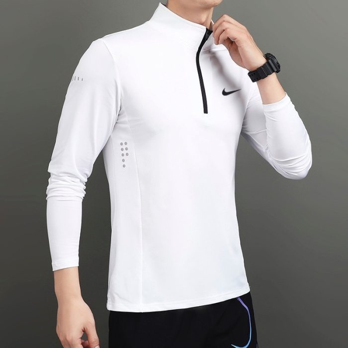 T-Shirt Nike Manches Longues Zip - White