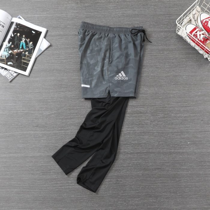 Short de Compression 2en1 Longues Adidas - Gris/Motif