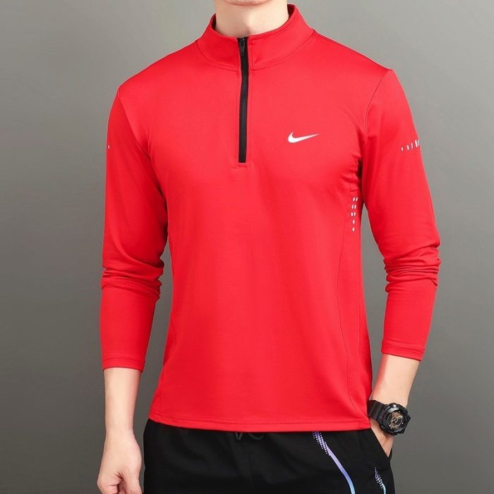 T-Shirt Nike Manches Longues Zip - Red