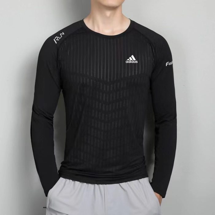 T-Shirt Adidas Manches Longues – Noir/Run