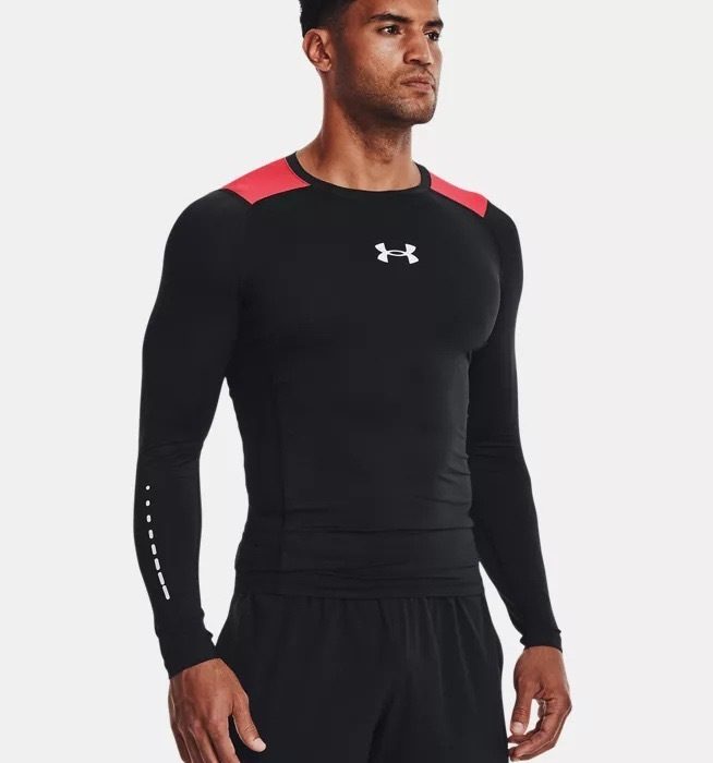 T-Shirt de Compression Under Armour - Noir/Rose