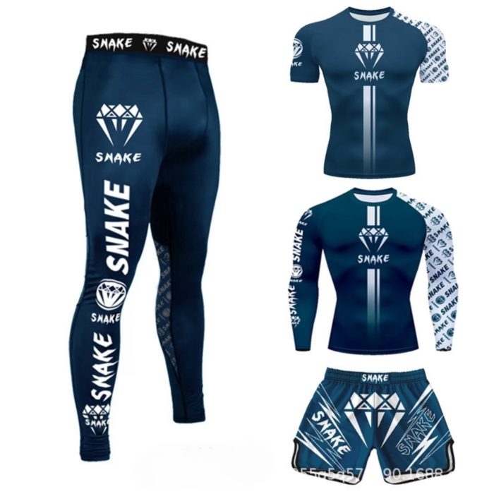 Ensemble 4pcs SNAKE – Bleu/Blanc