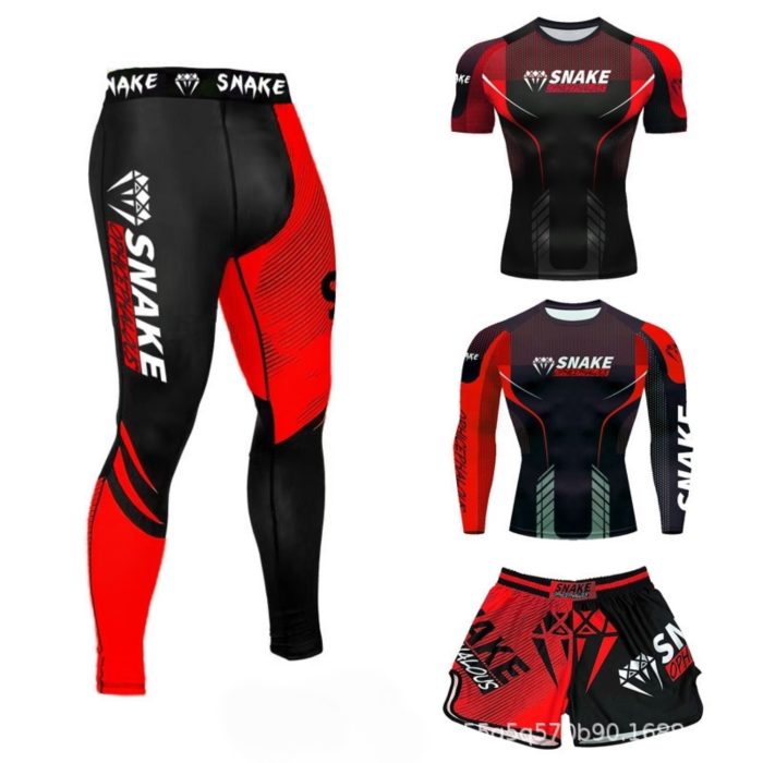 Ensemble 4pcs SNAKE – Noir/Rouge