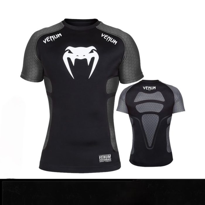 T-Shirt KickBoxing Venum Logo - Noir/Blanc